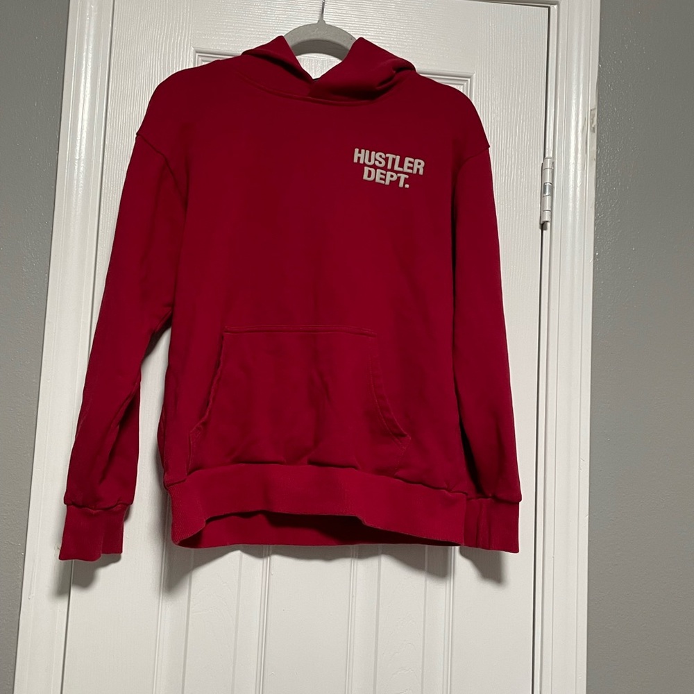 red hoodie